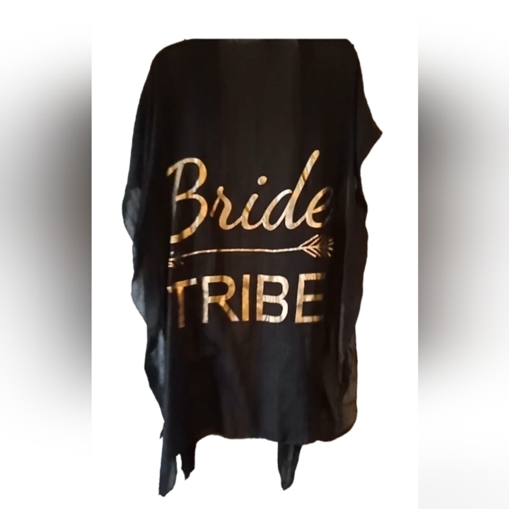 Bride tribe black and gold shawl